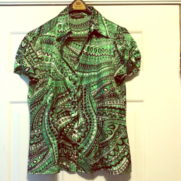 Beautiful print silky blouse - Picture 1 of 4